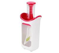Riuulity System Squeeze Station Press & Store System Children Obstkrene Squezer, Comprende 10 Bolsas, Material ABS, Color Azul, Fácil de Usar en Casa (Rosa roja)