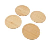 Riuulity Tabla de Charcutería para Copas de Vino de Madera de Primera Calidad, Cubierta Elegante para Disfrutar del Vino de Forma Segura, 4 Piezas