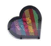 Riuulity Tablero de Arte con Pin de Iris 3D, Modelo de Mano, Juguete de Escritorio para Decoración de Huellas Manuales, Decoraciones de Oficina para Niños y Adultos, Plástico, 7,4 X 6,9 X 2,2