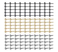 Riuulity Tachuelas de Uñas de Cabeza Redonda Color Galvanizado Duradero DIY Clavos de Cabeza de Cúpula 150 Piezas Bolsas de Ropa Clavos Decorativos para Hierro Manual para Niños 12 Mm