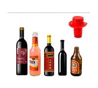 Riuulity Tapón de Corcho de Silicona Pequeño para Sombrero de Cerveza, Elegante Cierre de Botella con Diseño de Rosca Especial, Perfecto para Vino, Salsa de Soja y Más, Material Seguro de Calidad