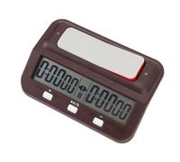 Riuulity Temporizador de Reloj de Ajedrez Profesional Portátil con Funciones Avanzadas, Pantalla Digital y Función de Memoria, Adecuado para Entusiastas del Ajedrez y Uso en Torneos (Rojo)