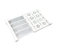 Riuulity Tubo de Acero Divisor de Estante de Tensión Telescópico Blanco No Es Fácil de Caer No Se Requieren Clavos Soporte de Carga 0-44.09 LB Aplicación: Armario Zapatero Estantería Baño (Longitud
