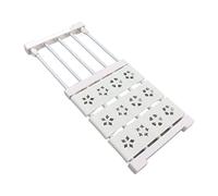 Riuulity Tubo de Acero Divisor de Estante de Tensión Telescópico Blanco No Es Fácil de Caer No Se Requieren Clavos Soporte de Carga 0-44.09 LB Aplicación: Armario Zapatero Estantería Baño (38-55 cm