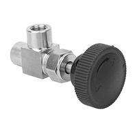 Riuulity Válvula de Aguja BSPP, Construcción de Acero Inoxidable 304 Premium para Agua a Alta Temperatura, Gas, Uso de Aceite, 1 Pieza (#1)
