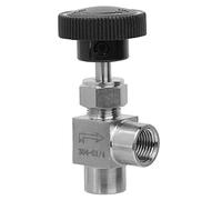 Riuulity Válvula de Aguja BSPP, Construcción de Acero Inoxidable 304 Premium para Agua a Alta Temperatura, Gas, Uso de Aceite, 1 Pieza (#2)