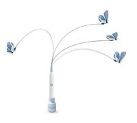 Riuulity Varita de Juguete Automática para Gatos, Mariposas Giratorias de 360 Grados, Rompecabezas Interactivo para Gatos con Base de Ventosa para de Interior (Recargable)