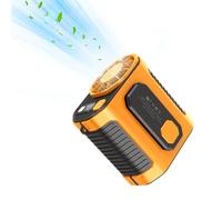 Riuulity Ventilador de Cintura Recargable de Larga Resistencia con 100 Niveles de Velocidad del Viento para Servicios de Entrega, Pesca, Color Naranja, 5000 MAh