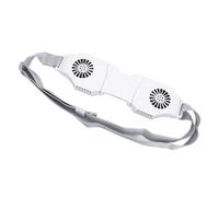 Riuulity Ventilador Personal de Cintura, Ventilador Dual Recargable por USB, Amplia Cobertura para Oficina, Gimnasio y Patio (WHITE)