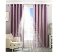Riva Home Paneles Paoletti Dos De Cortina, Poliéster, Malva, 90 X 90 (229 X 229 Cm)