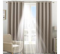 Riva Home Paneles Paoletti Dos De Cortina, Poliéster, Natural, 66 X 90 (168 X 229 Cm)