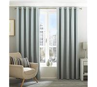 Riva Home Riva Inicio Eclipse Blackout Cortinas Ojal, Poliéster, Azul, 46" X 54" (117 X 137 Cm), Huevo de Pato, 46x54 (117x137cm)