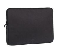 RivaCase® Suzuka Notebooksleeve 7704 Negro [13.3" - 14"] | Funda impermeable para ordenador portátil y MacBook, para trabajo, universidad y viajes