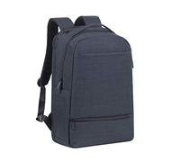 RivaCase Backpack 17.3", Mochila Negra Carry-on para Laptop Unisex Adulto, Negro