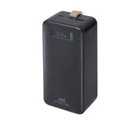 RIVACASE VA1084 Powerbank 40000mAh QC/PD 65W Estación de Carga Rápida Compatible con Portátiles, Cargador Portátil con Pantalla LCD, 2 Entradas y 3 Salidas, Perfecto para MacBook, iPhone, Dell, HP,