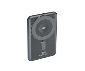 RIVACASE VA2607 - Batería externa Magsafe Qi de 15 W, batería externa con QC/PD 22,5 W, 5000 mAh, función de carga rápida, 2 cables integrados, compatible con iPhone, Apple Watch, Samsung, Xiaomi,