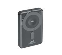 RIVACASE VA2608 - Batería externa Magsafe Qi de 15 W, batería externa con QC/PD 22,5 W, 10000 mAh, función de carga rápida, 2 cables integrados, compatible con iPhone, Apple Watch, Samsung, Xiaomi,