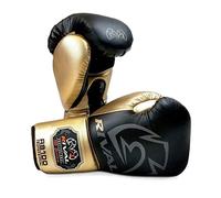Rival Boxing Guantes RS100 Oro Negro Entrenamiento Profesional - Negro, Oro, 16oz