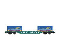 RIVAROSSI 1/87 MODELISMO FERROVIARIO CARRO DE MERCANCÍAS CEMAT CONTENEDOR DAN...