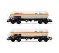 RIVAROSSI 1/87 MODELISMO FERROVIARIO FS 2X TANQUES DE GAS ÉPOCA V H0 COCHE