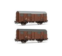RIVAROSSI 1/87 MODELISMO FERROVIARIO FS 2X VAGONES DE MERCANCÍAS CERRADOS GHS...