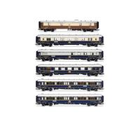 Rivarossi HR4423 Intraflug/CIWL, 6-Teiliges Set „50 Jahre Nostalgie-Istanbul-Orient-Express“, 1976, Modellbahn-Reisezugwagen, AB 14 Jahren
