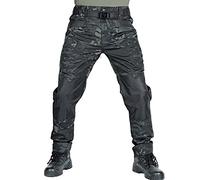 Rivccku Casual Tactical Pants Men's Cargo Combat Trousers Work Pants Multi Pockets Walking Hiking Trousers Camo for Camping Hiking