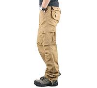 Rivccku Men's Hiking Tactical Trousers Outdoor Fishing Work Cargo Pants with 7-Pockets