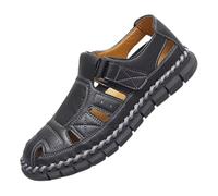 Rivccku Sandalias Deportivas Hombre Verano Piel, Aire Libre Deportivas Playa Antideslizantes Zapatos Senderismo Sandalias con Punta Cerrada Senderismo