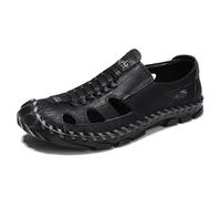 Rivccku Sandalias Deportivas Hombres Verano Exterior Senderismo Zapatos Trekking Casual Zapatos de Montaña Cuero Sandalias de Playa