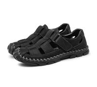 Rivccku Sandalias Deportivas Hombres Verano Exterior Senderismo Zapatos Trekking Casual Zapatos de Montaña Cuero Sandalias de Playa