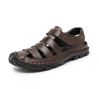 Rivccku Sandalias Deportivas Hombres Verano Exterior Senderismo Zapatos Trekking Casual Zapatos de Montaña Cuero Sandalias de Playa