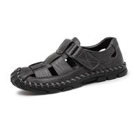 Rivccku Sandalias Deportivas Hombres Verano Exterior Senderismo Zapatos Trekking Casual Zapatos de Montaña Cuero Sandalias de Playa
