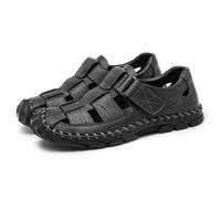Rivccku Sandalias Deportivas Hombres Verano Exterior Senderismo Zapatos Trekking Casual Zapatos de Montaña Cuero Sandalias de Playa