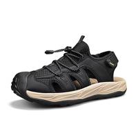 Rivccku Sandalias Hombre Verano Sandalia de Senderismo Al Aire Libre Deportivas Casual Cuero Playa