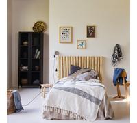 River - Cabecero infantil de teca maciza de 120 cm H 100 x B 120 x T 9 cm