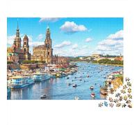 River City 1000 Piezass Recyclable Mayores Puzzle River City Educativo Descompresión Educativo Game Family 38x26cm para Niños