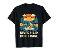 River Float Trip Hair Don't Care Vintage Women Camiseta