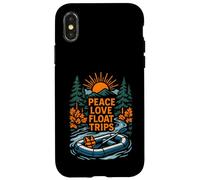 River Float Trip Peace Love Vintage River Life para mujer Carcasa para iPhone X/XS