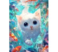 River Koi 200 Piece Jigsaw Puzzles for Adults, Colourful, Challenging & Brainteasing Adult Puzzles 200 Pieces Cat, Fun jigsaws for The Whole Family 14x10 Inch