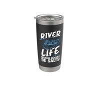 River Life Porque las playas son Canoe Club Kayak Rafting Vaso térmico de acero inoxidable de doble pared