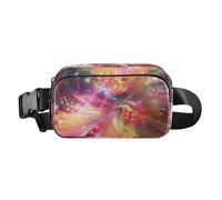 River of Stars - Cangurera colorida de fantasía para mujeres y hombres, resistente al agua, con cremallera, correa ajustable para viajes, compras, correr, Río de estrellas de fantasía colorida, talla