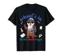 River Otter Regreso a la Escuela Vibra Escuelas En Que Comience el Caos Camiseta