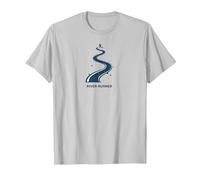 River Runner: Inspirador Viaje de Atleta de maratón Camiseta, Hombre, Plata, XXL