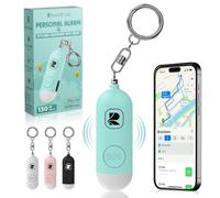 River Stone - Alarma de seguridad personal de 130 dB para Apple FindMy iOS (14.5+), llavero localizador antiagresión, sirena de emergencia para mujer, niño y adulto mayor, localización, autodefensa