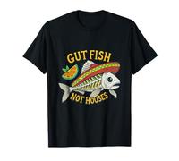 River Trips Fisherman Cita Pescado Intestino No Casas Vintage Camiseta
