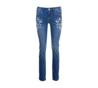 River Woods 5-pocket Straight Flowers Blue Talla: 26 | Vaqueros Rectos Outlet | Mujer | Azul