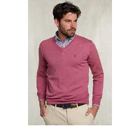 River Woods Basic Merino V-neck Pullover Dark Sugar Pink Mix Pink Talla: S | Jerséis Outlet | Hombre | Rosa