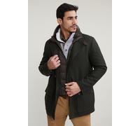 River Woods Coat Virgin Wool/cotton Detachable Fur Collar Khaki Talla: 54 | Abrigos con cierre de botón Outlet | Hombre | Marrón
