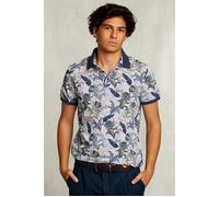 River Woods Custom Fit Cotton Floral Polo Dark Oyster Mix Grey Talla: S | Polos Outlet | Hombre | Gris